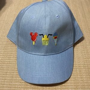 NWOT Disney Parks Ice Cream Dole Whip Snack Denim Youth Baseball Cap M/L